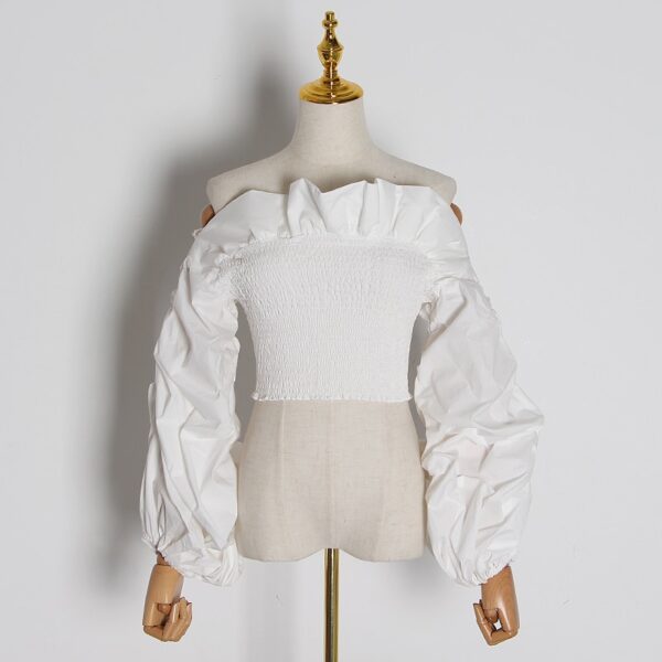 Ruched Ruffles Blouses