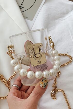 Mini Transparent Pearl Handbag