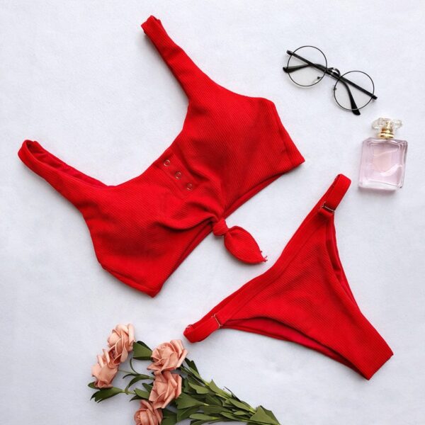 Knotted Scoop Bikini Set