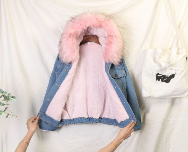 Big Hoody Faux Fur Denim Jacket