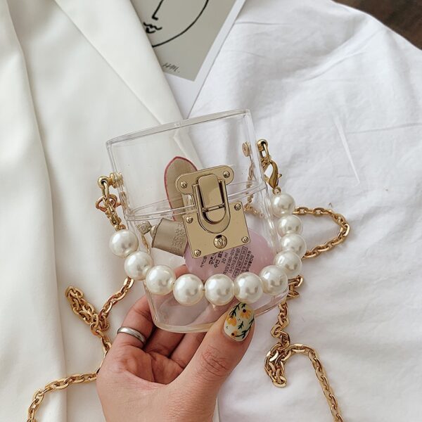 Mini Transparent Pearl Handbag