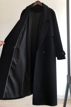 Winter Black Woolen Coat