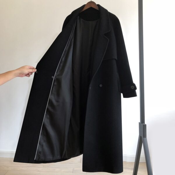 Winter Black Woolen Coat