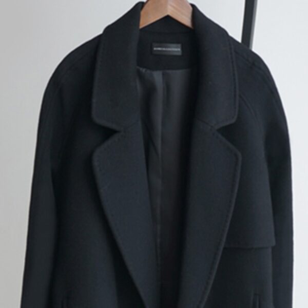 Winter Black Woolen Coat