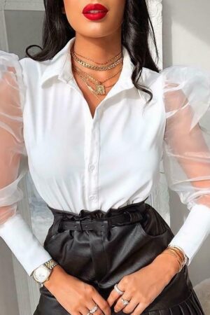 Bubble Sleeve Blouses