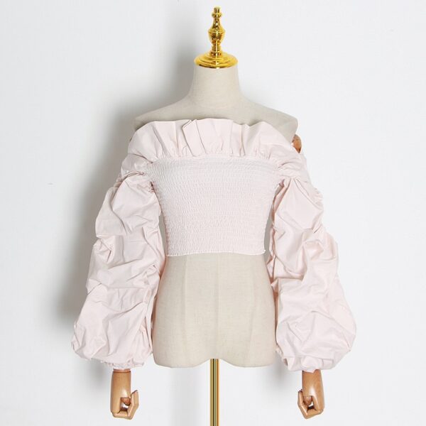 Ruched Ruffles Blouses