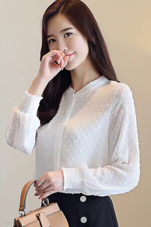 V Collar Wave blouse