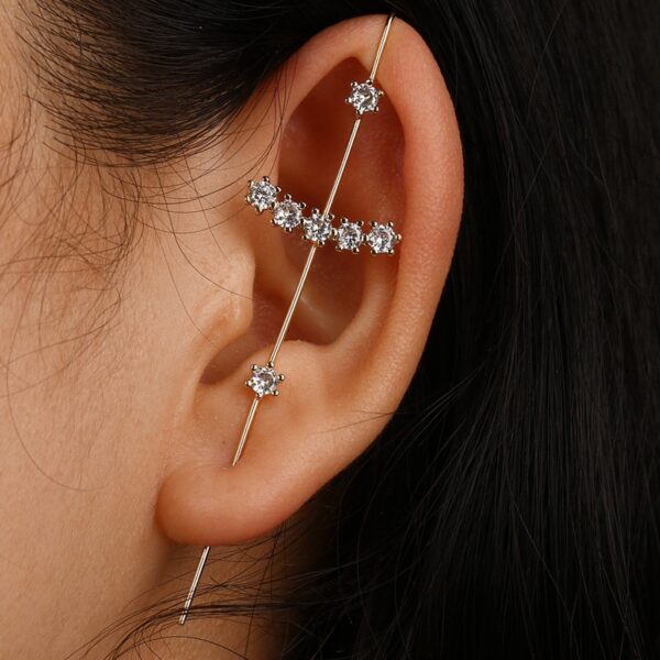 Zirconia Clip Earrings