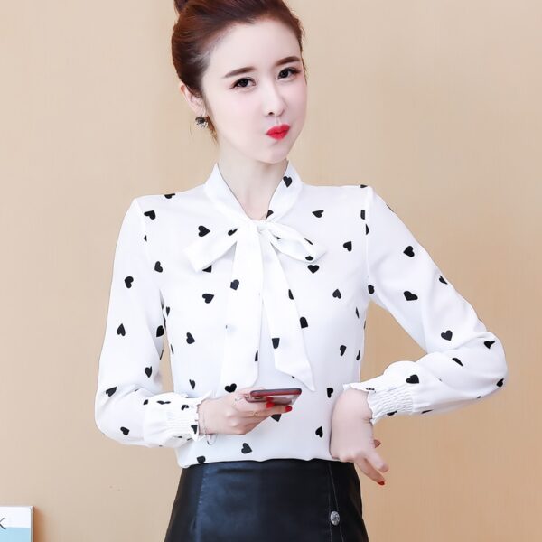 Bow Tie Collar Blusas