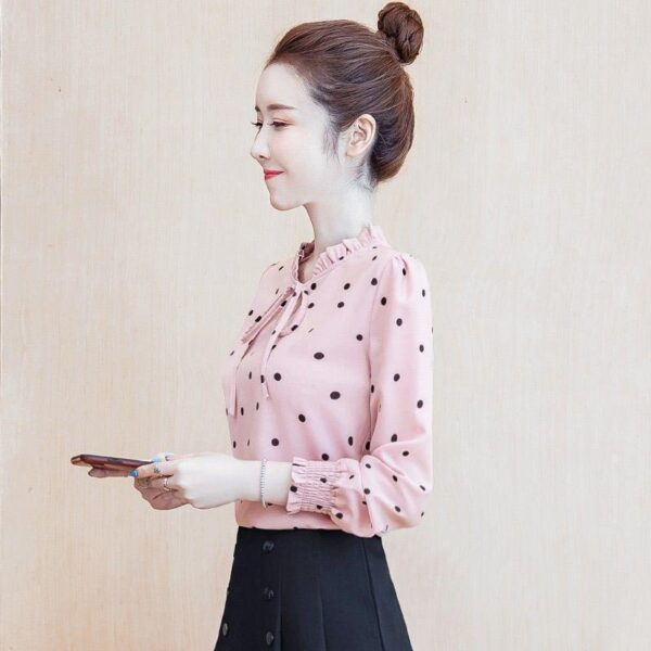 Chiffon Bow Tie Blouses