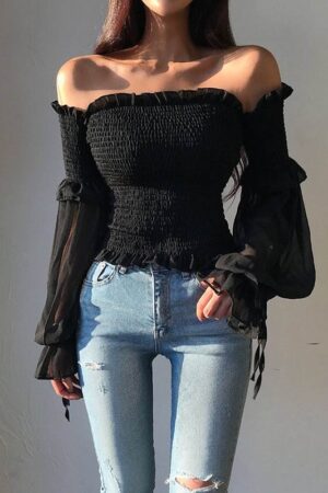 Pleated Bow Tops