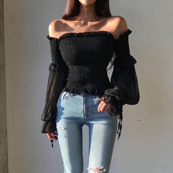 Pleated Bow Tops