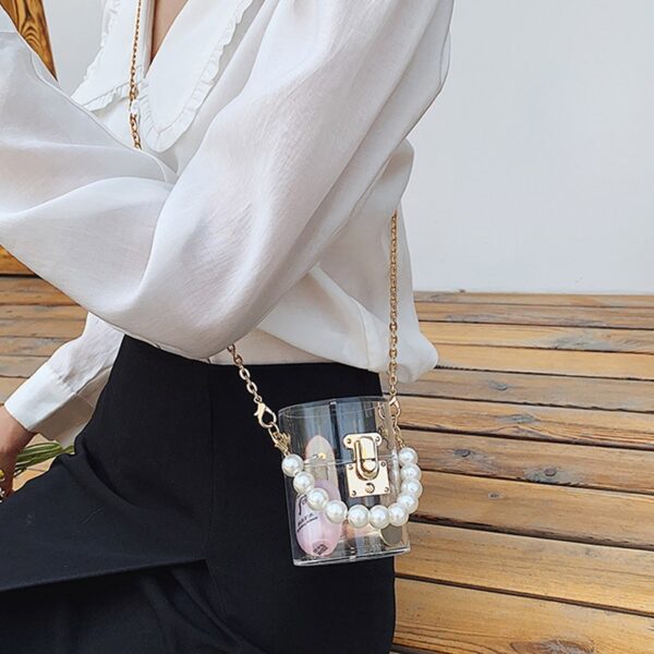 Mini Transparent Pearl Handbag