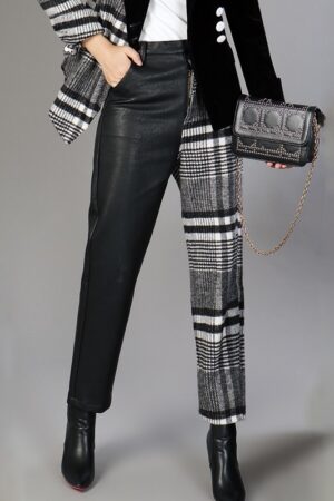 Asymmetrical Patchwork Pants