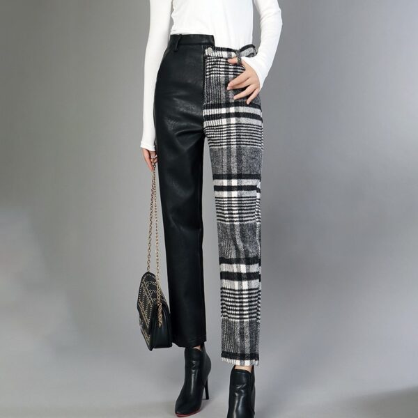 Asymmetrical Patchwork Pants