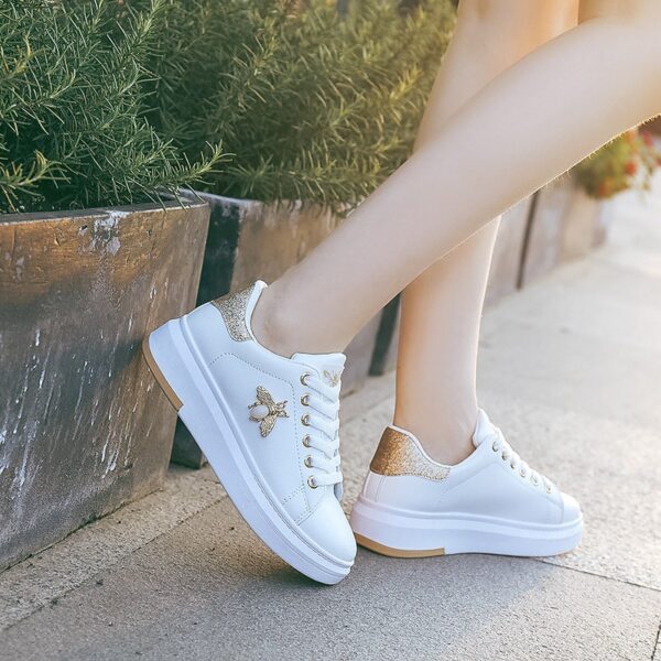 Rhinestone White Sneakers