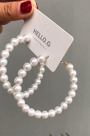 Pearl Hoop Earrings