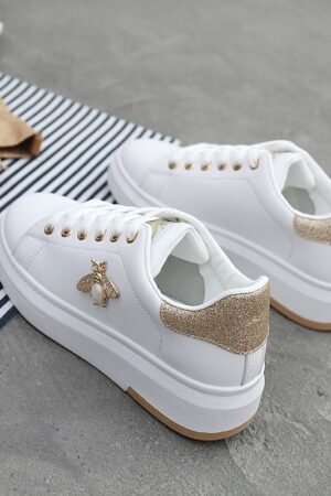 Rhinestone White Sneakers