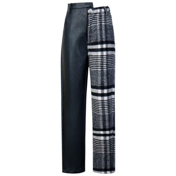 Asymmetrical Patchwork Pants