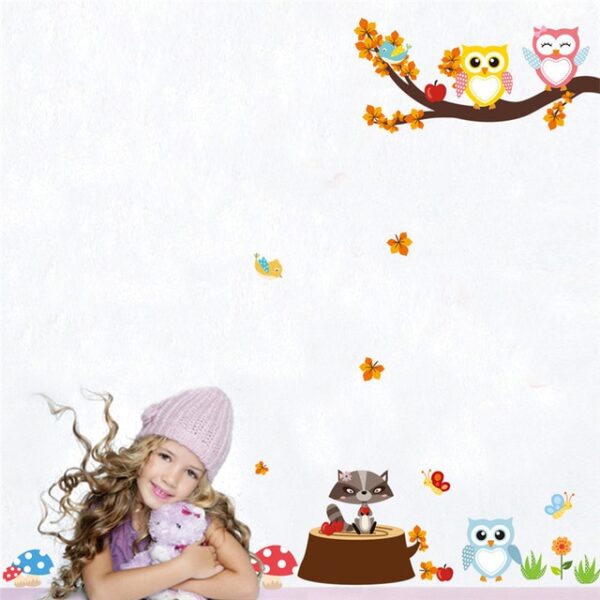 Cartoon Forest Tree Wall Stickers