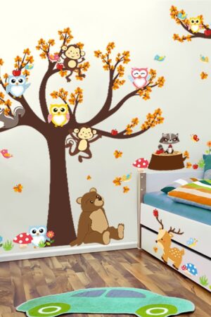 Cartoon Forest Tree Wall Stickers