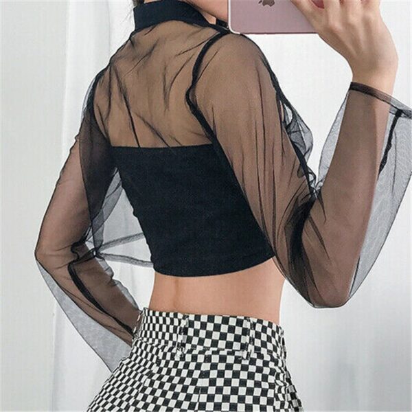 Transparent Mesh Shirt