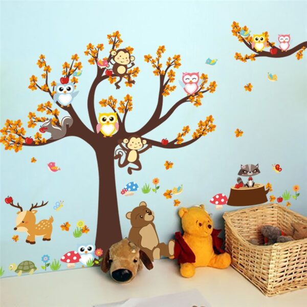 Cartoon Forest Tree Wall Stickers