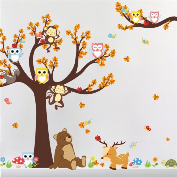 Cartoon Forest Tree Wall Stickers