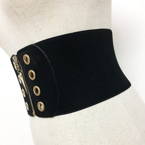 Elastic Zipper Slim Belts