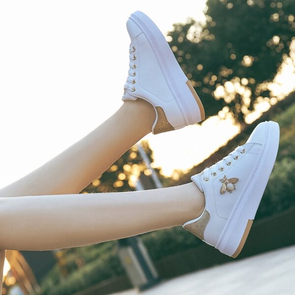 Rhinestone White Sneakers