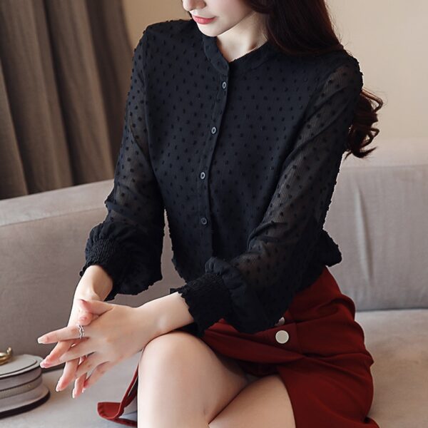 V Collar Wave blouse