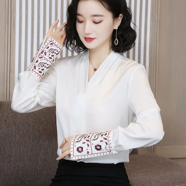 Satin Embroidery Blouse