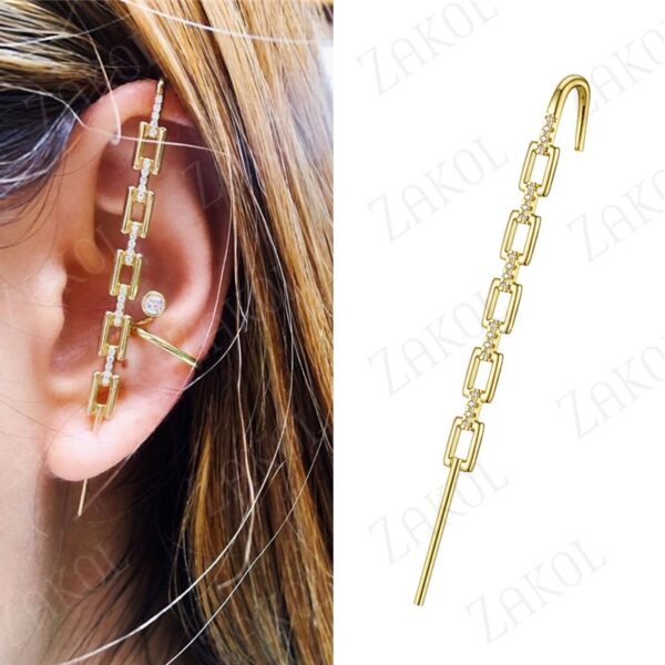 Lightning Bolt Cuff Earrings