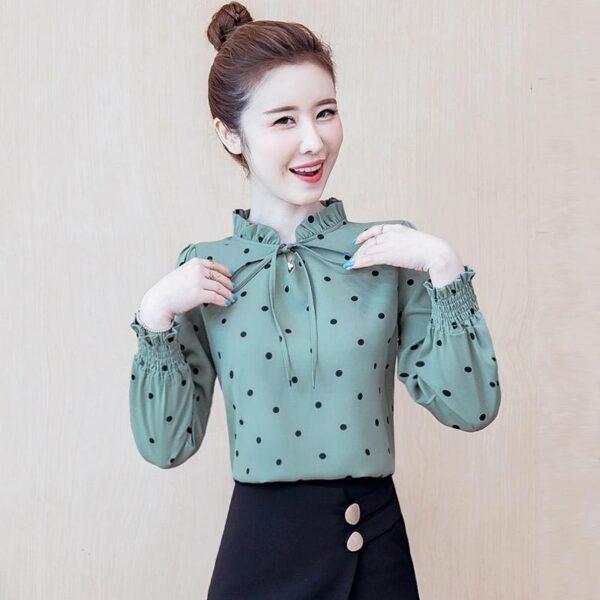 Chiffon Bow Tie Blouses