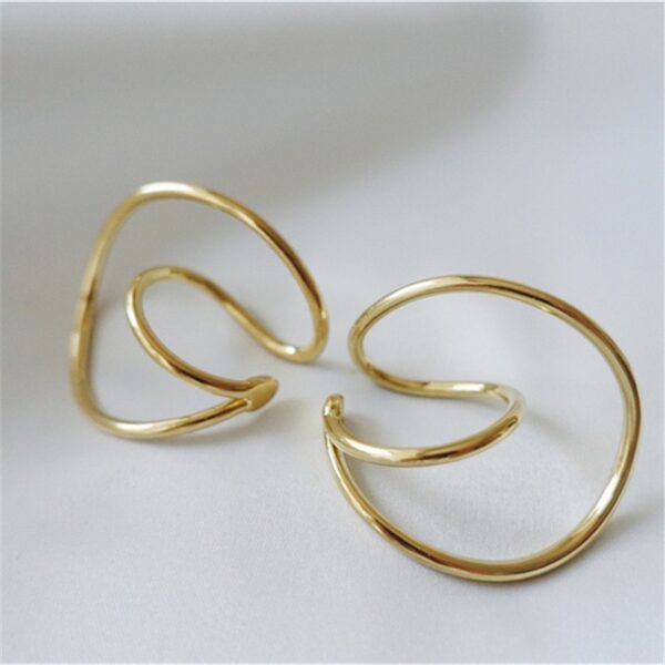 Circle Shape Copper Clip Earrings