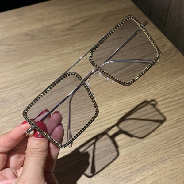 Transparent Glitter Sunglasses