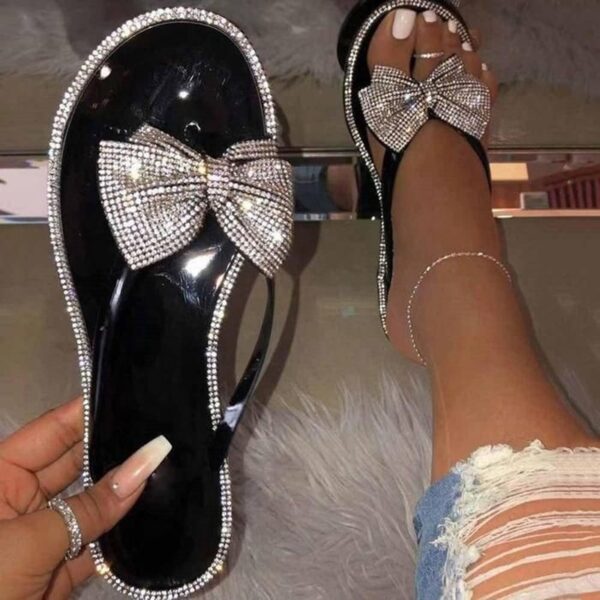 Crystal Bow Slippers