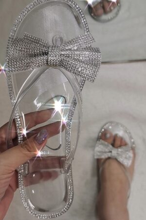 Crystal Bow Slippers