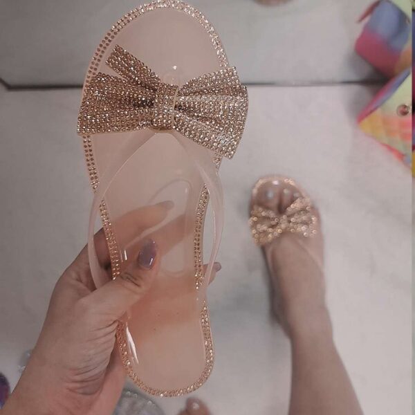 Crystal Bow Slippers