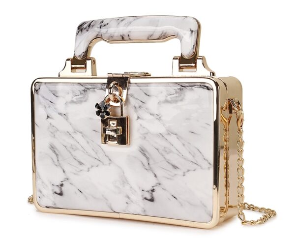 Marble Striped Box Bag