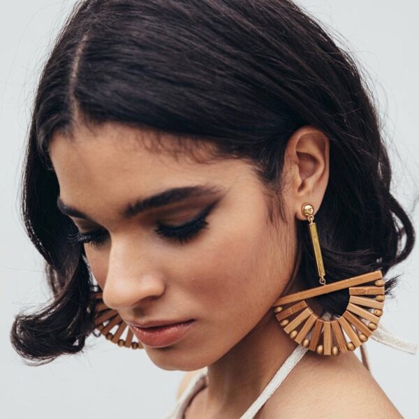 Bamboo Drop Earring